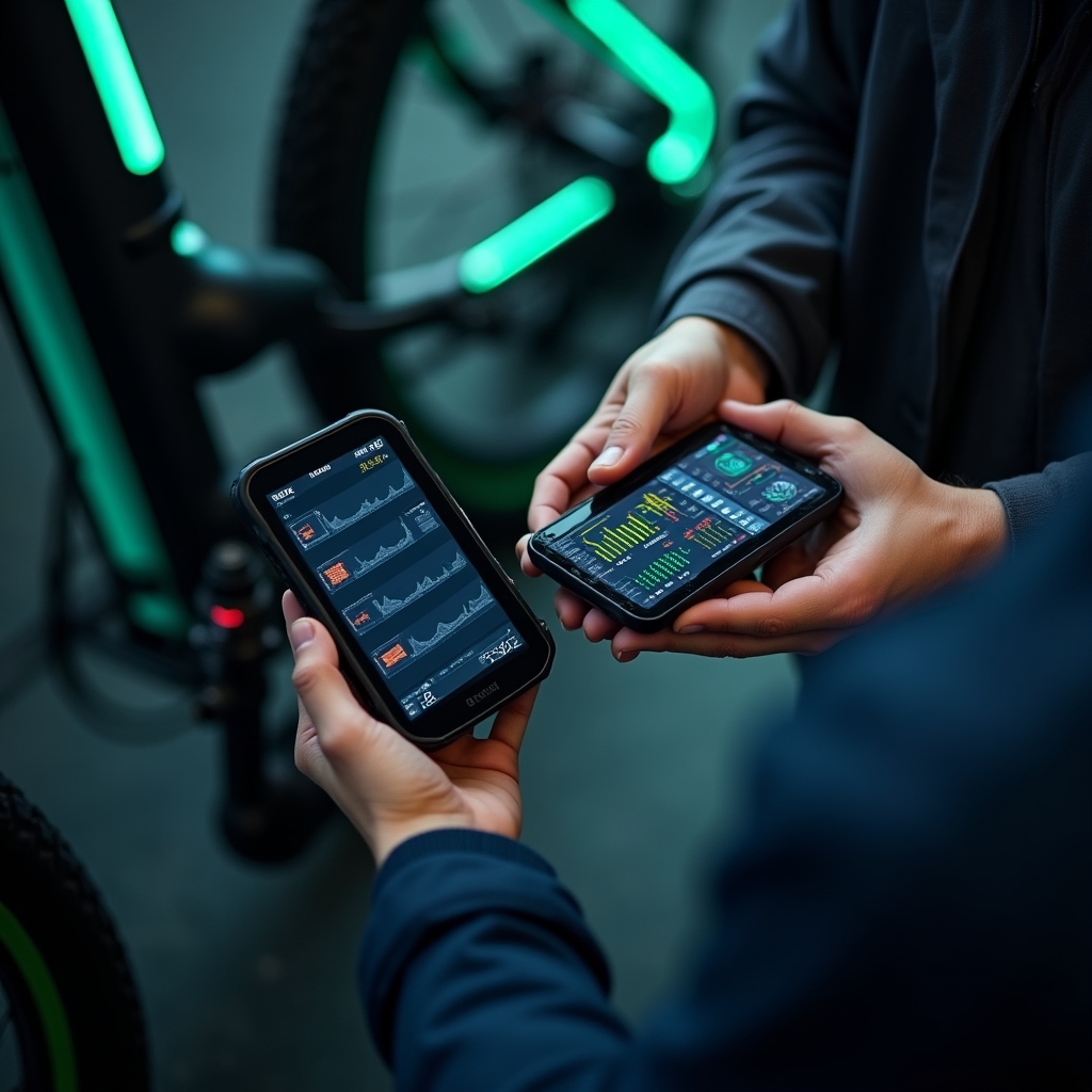 Diagnostyka elektroniki roweru elektrycznego podczas wizyty serwisowej