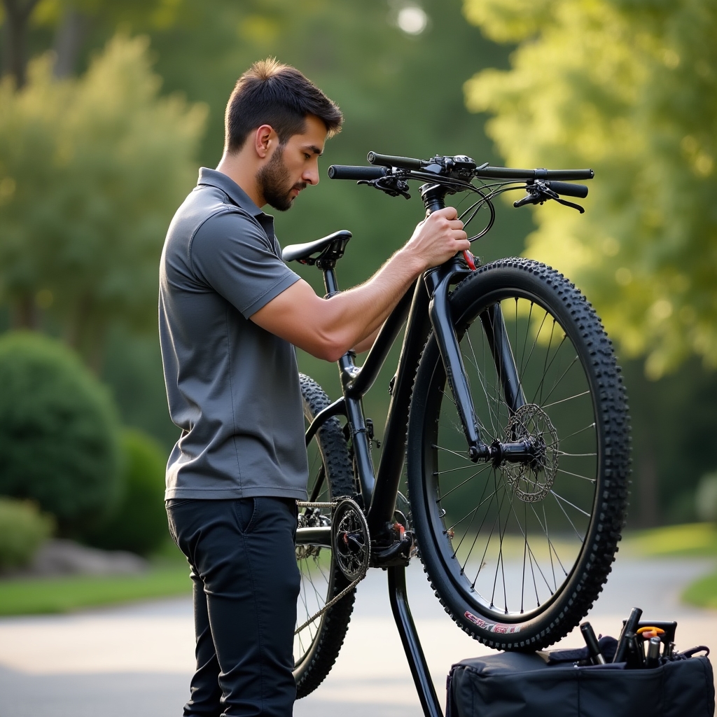 Regulacja hamulców roweru przez mobilnego mechanika
